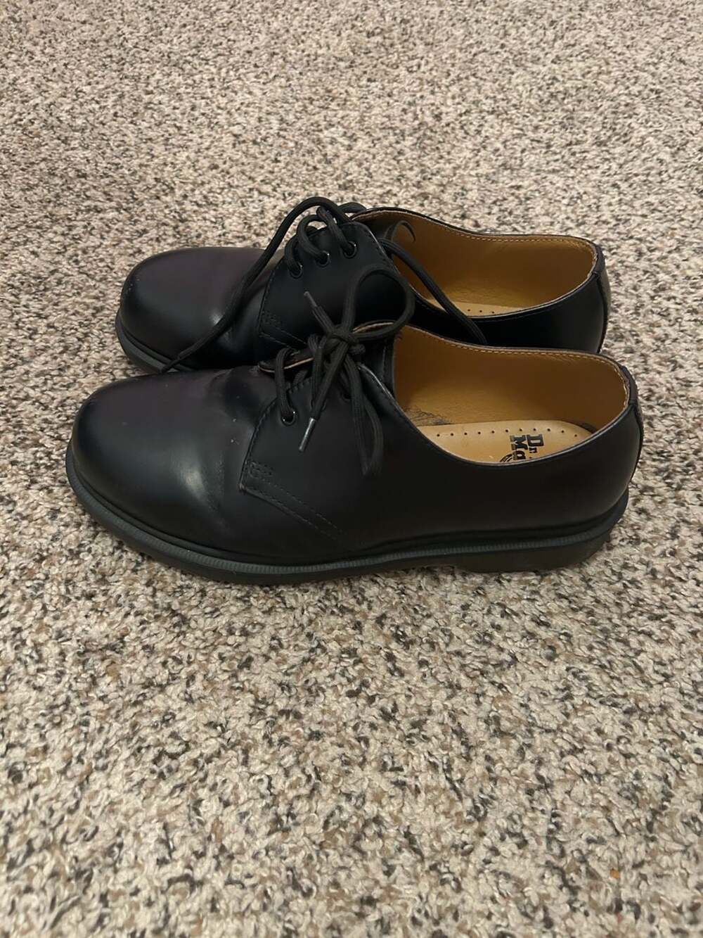 Dr. Martens 3-Eye Leather Oxford Shoes Black